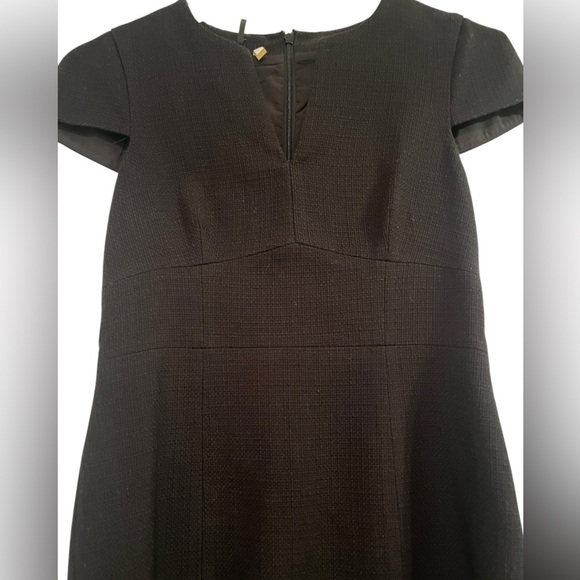 Anthropologie 4C Collective Dress Womens 8 Black Fit Elegant Cap Sleeve Dress - Picture 3 of 13